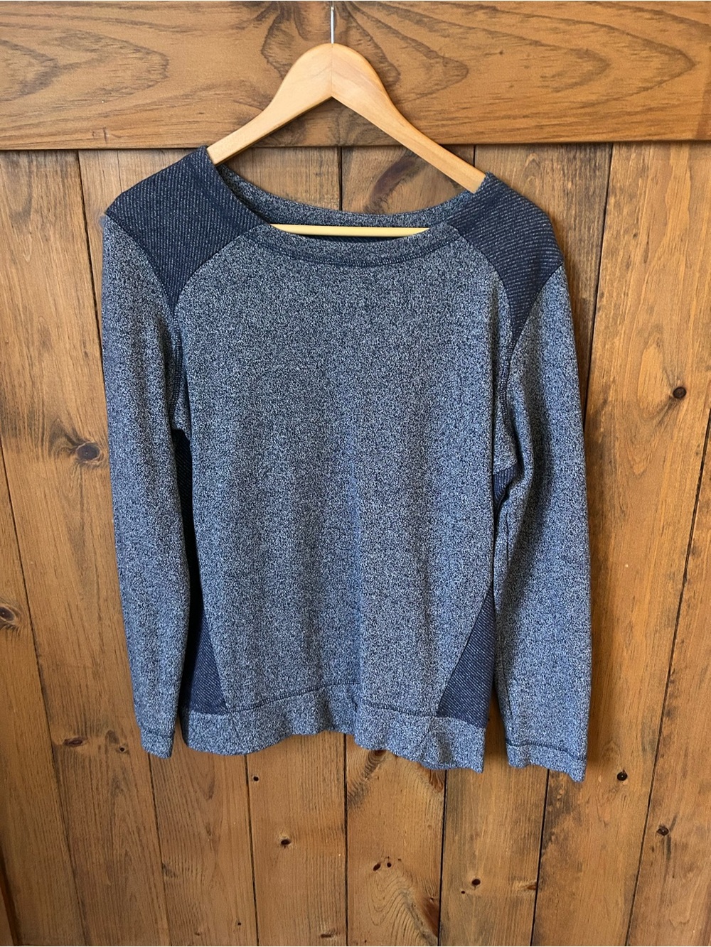 MEC Heathered Navy and Dark Navy Crew Neck Sweater